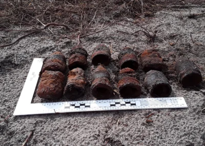 Munitions antipersonnel et antivéhicule en dépollution pyrotechnique
