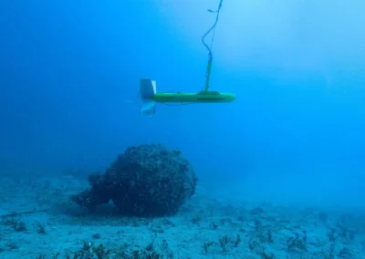 Recherche par sonar d’UXO en milieu subaquatique